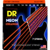 DR NEON Hi-Def Orange - ENOE7-11 - struny do gitary elektrycznej Set, 7-String Medium Heavy, .011-.060