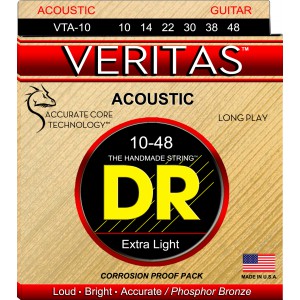 DR VTA-10 - VERITAS - struny do gitary akustycznej Set, Extra Light, .010-.048