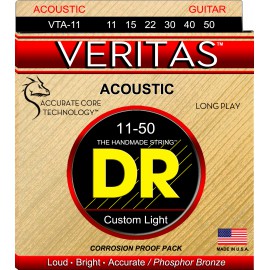 DR VTA-11 - VERITAS - struny do gitary akustycznej Set, Custom Light, .011-.050