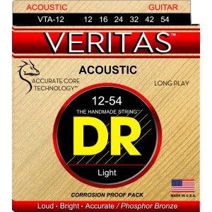 DR VTA-12 - VERITAS - struny do gitary akustycznej Set, Light, .012-.054