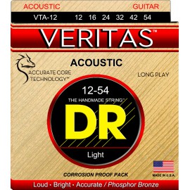 DR VTA-12 - VERITAS - struny do gitary akustycznej Set, Light, .012-.054