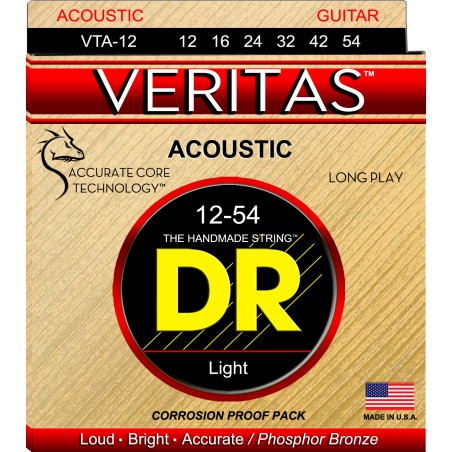 DR VTA-12 - VERITAS - Acoustic Guitar String Set, Light, .012-.054