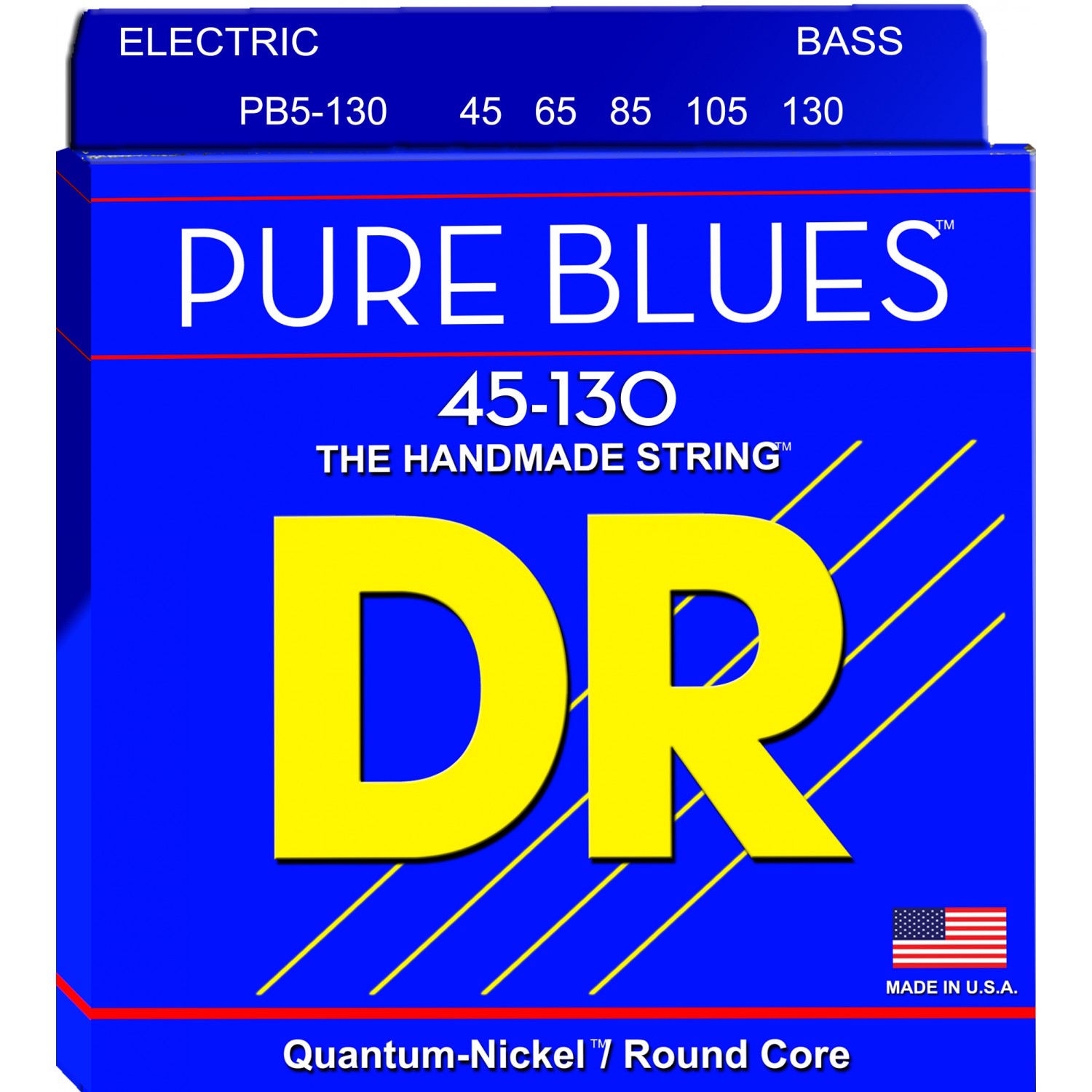 DR PURE BLUES - struny do gitary basowej, 5-String, Medium, .045-.130