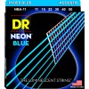 DR NEON Hi-Def Blue - NBA-11 - struny do gitary akustycznej Set, Medium Light .011-.050