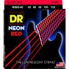 DR NEON Hi-Def Red - struny do gitary basowej, 5-String, Light, .040-.120