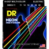 DR NEON Hi-Def Multi-Color - MCE-11 - struny do gitary elektrycznej Set, Heavy, .011-.050