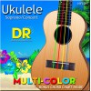 DR MULTI-COLOR - UMCSC - struny do ukulele Set, Sopran & Concert, High-G