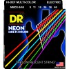 DR NEON Hi-Def Multi-Color - MCE- 9/46 - struny do gitary elektrycznej Set, Medium Light, .009-.046