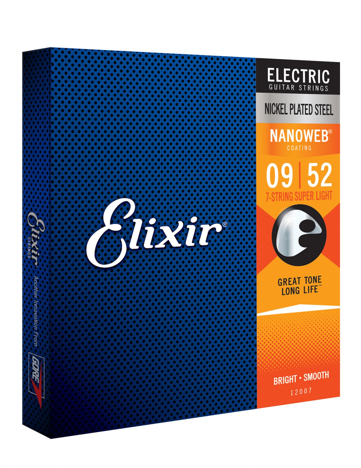 Elixir 12007 - struny do gitary elektrycznej NANOWEB 9-52 7-str