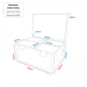 Quad Vortex Flight Case- case na 4 szt Equinox Vortex