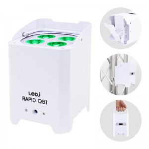 LEDj Rapid QB1 RGBA IP (White ) -par akumulatorowy biały - RGBWA 4x8W z ip65