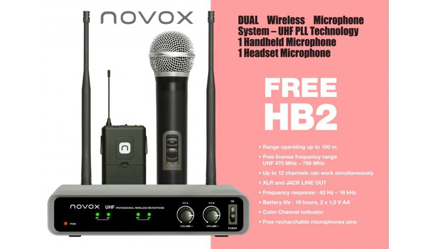 Novox FREE HB2 - mikrofon bezprzewodowy UHF
