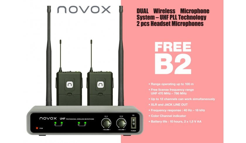 Novox FREE B2 - mikrofon bezprzewodowy UHF