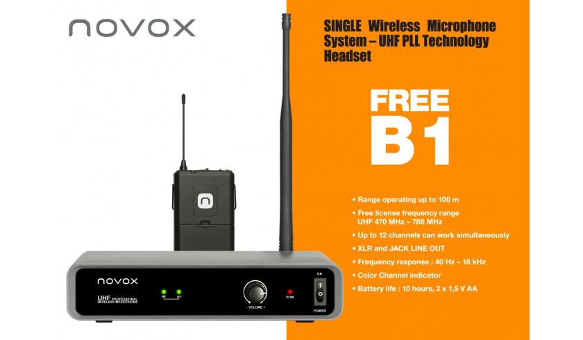 Novox FREE B1 - mikrofon bezprzewodowy UHF