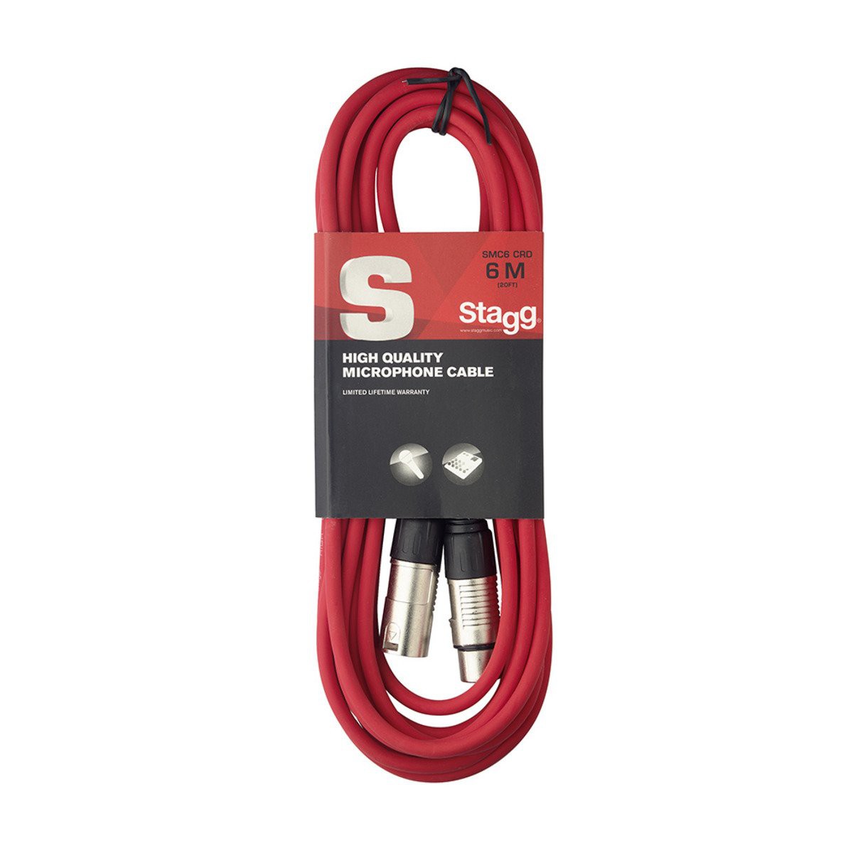 Stagg SMC6 RD - kabel mikrofonowy 6m Stagg SMC6 RD - kabel mikrofonowy 6m