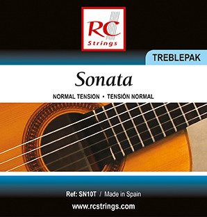 Royal Classics SN10T Sonata Treblepak - Wysokie struny do gitary klasycznej