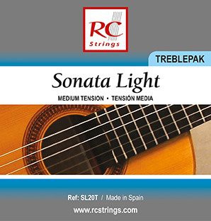 Royal Classics SL20T Sonata Light Treblepak - Wysokie struny do gitary klasycznej