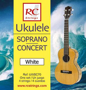 Royal Classics UWSC70 Ukulele Soprano-Concert set. White - Struny do Ukulele Royal Classics UWSC70 Ukulele Soprano-Concert set. White - Struny do Ukulele