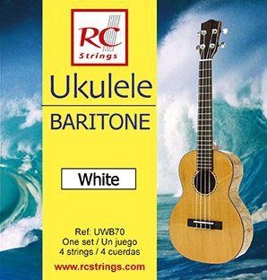 Royal Classics UWB70 Ukulele Baritone set. White - Struny do Ukulele