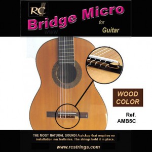 Royal Classics AMB5C "Bridge micro" dla Gitary (kolor drewna/wood) - Przystawka do gitary