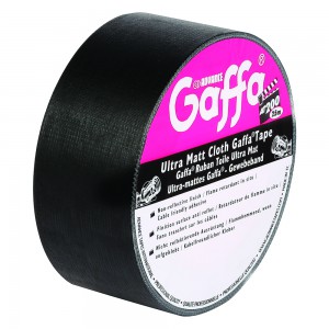 Advance Tapes 5805 BLK - Taśma klejąca Gaffa, matowa, czarna, 50 mm x 50 m  