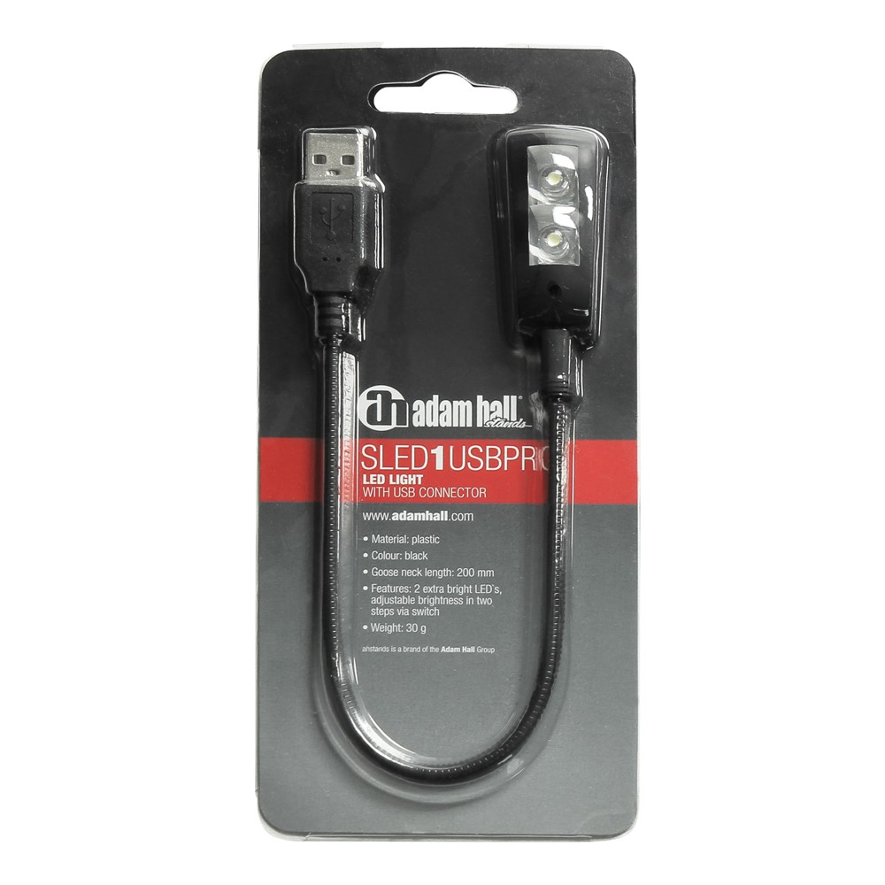 Adam Hall SLED PS USB Netzteil – 5V Universal-Netzteil Mit USB/DC-Kabel (2m), Schwarz