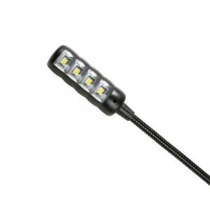 Adam Hall Stands LED 2 ULTRA XLR 3 - 3-pin XLR Gooseneck Light with 8 COB LEDs