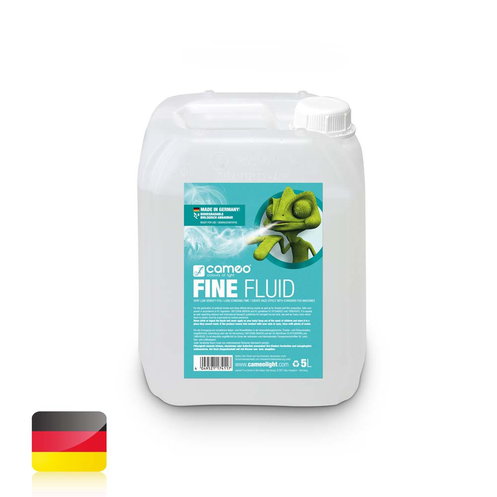 Cameo FINE FLUID 5 L - Płyn do wytwarzania mgły o niewielkiej gęstości i bardzo długim okresie trwałości, 5 l Cameo FINE FLUID 5 L - Płyn do wytwarzania mgły o niewielkiej gęstości i bardzo długim okresie trwałości, 5 l