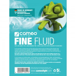 Cameo FINE FLUID 5 L - Płyn do wytwarzania mgły o niewielkiej gęstości i bardzo długim okresie trwałości, 5 l  