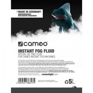 Cameo INSTANT FOG FLUID 5 L - Oil-less Fog Fluid for Cameo INSTANT Fog Machines 5 litres