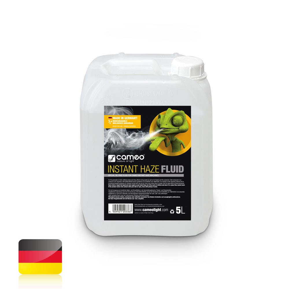 Cameo INSTANT HAZE FLUID 5L - Specjalny płyn bezolejowy do urządzeń Haze firmy Cameo INSTANT Haze 5 l Cameo INSTANT HAZE FLUID 5L - Specjalny płyn bezolejowy do urządzeń Haze firmy Cameo INSTANT Haze 5 l