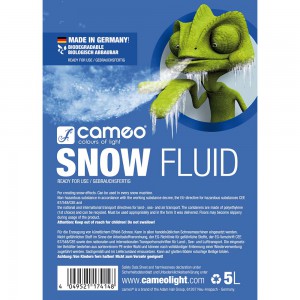 Cameo SNOW FLUID 5 L - Specjalistyczny płyn do wytwornic śniegu do wytwarzania piany, 5 l 