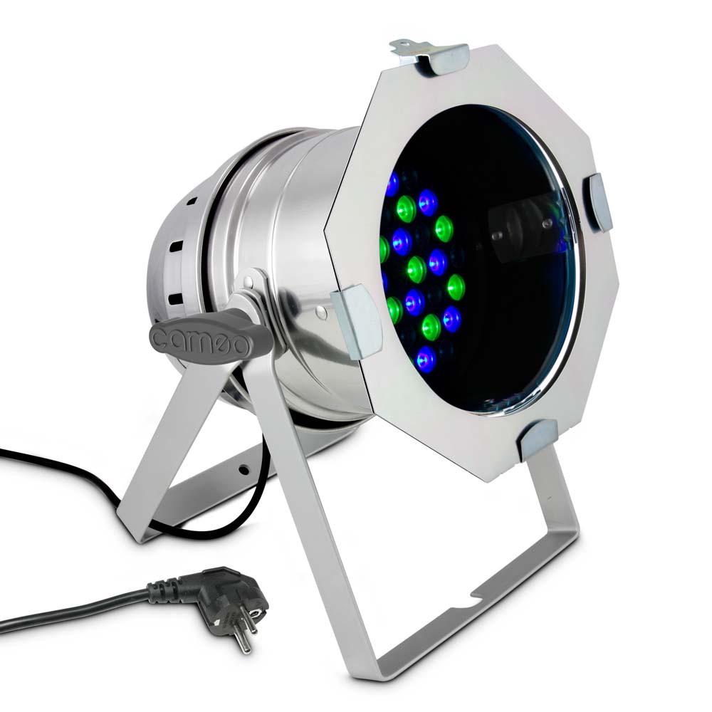 Cameo PAR 64 CAN RGB 3W PS - Lampa PAR 36 x 3 W LED RGB w polerowanej obudowie Cameo PAR 64 CAN RGB 3W PS - Lampa PAR 36 x 3 W LED RGB w polerowanej obudowie