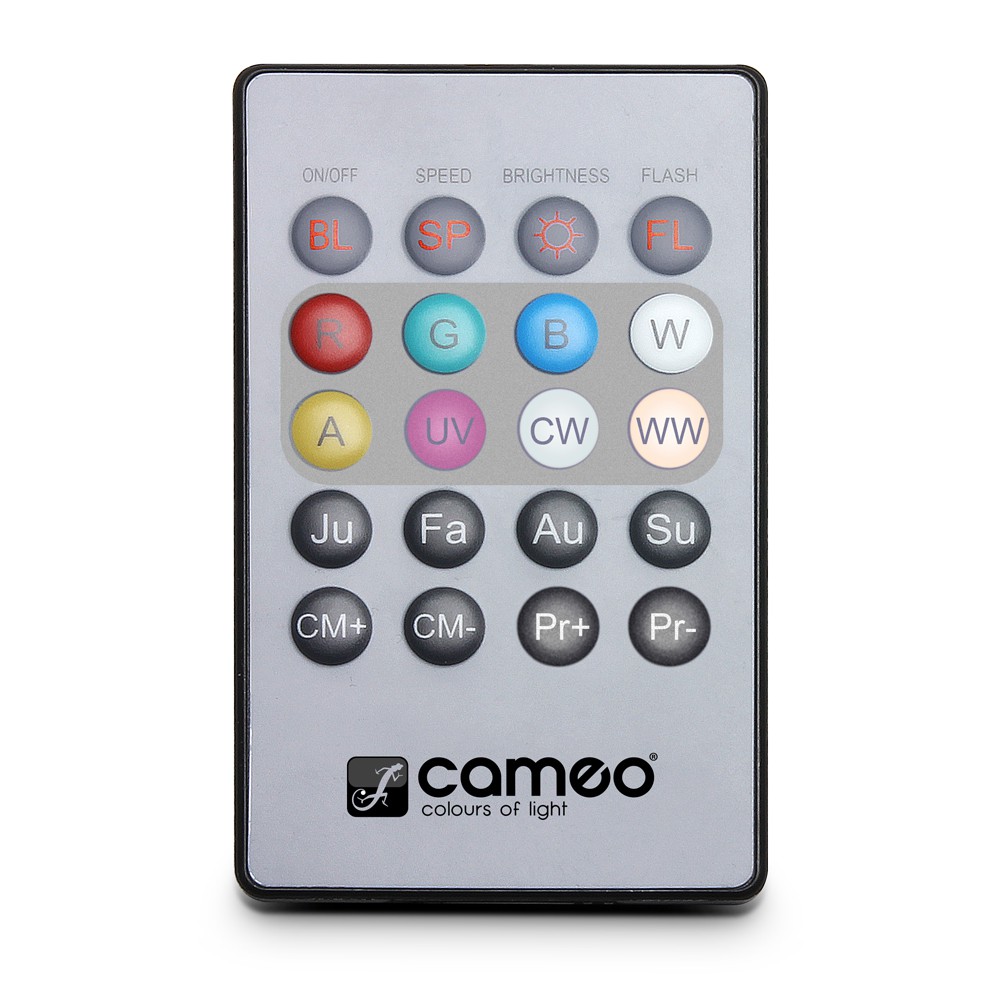 Cameo FLAT PAR CAN REMOTE - Pilot na podczerwień do lampy PAR FLAT PAR CAN Cameo FLAT PAR CAN REMOTE - Pilot na podczerwień do lampy PAR FLAT PAR CAN