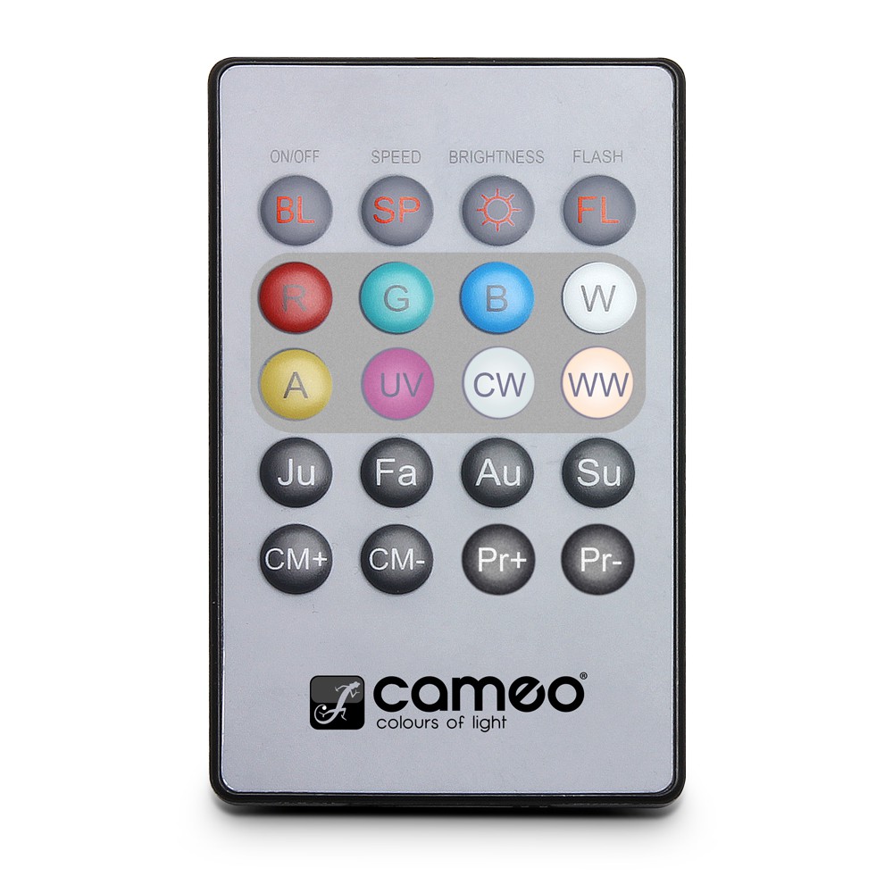 Cameo FLAT PAR CAN REMOTE - Pilot na podczerwień do lampy PAR FLAT PAR CAN  