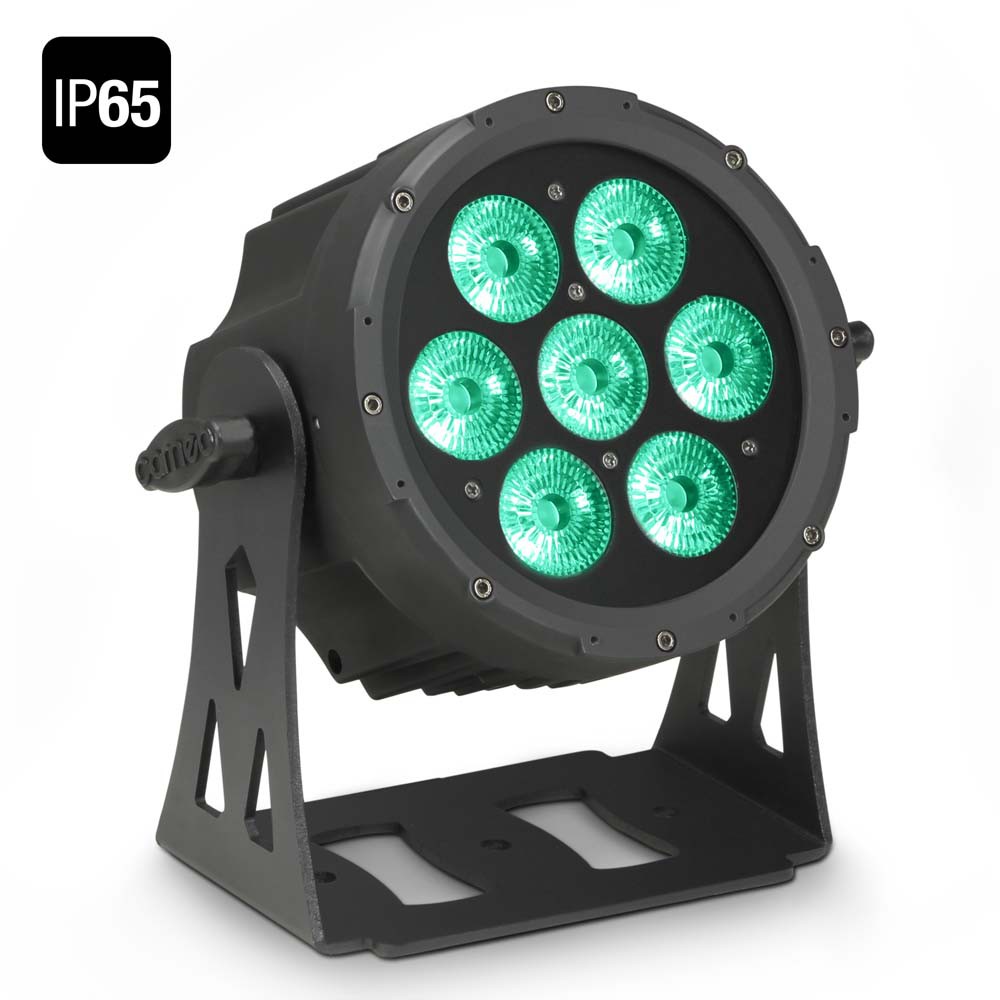 Cameo FLAT PRO 7 IP65 - Lampa PAR 7 x 10 W FLAT LED RGBWA Outdoor w czarnej obudowie  