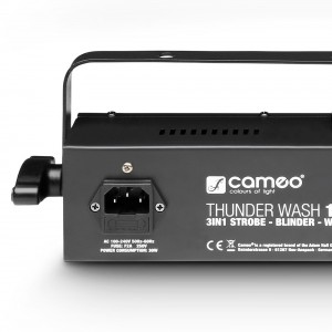 Cameo THUNDER WASH 100 W - Urządzenie 3 w 1: stroboskop, Blinder i Wash Light 132 x 0,2 W, białe 