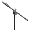 Gravity MS 4222 B - Short Microphone Stand with Folding Tripod Base and 2-Point Adjustment Telescoping Boom