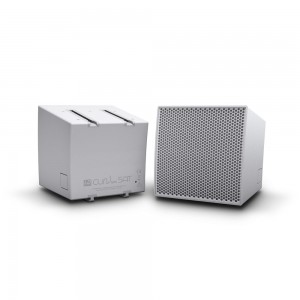 LD Systems CURV 500 S2 W - Dwa głośniki satelitarne Array do przenośnego systemu Array CURV 500, białe  