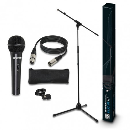 LD Systems MIC SET 1 - Zestaw mikrofonowy z mikrofonem, statywem, kablem i zaciskiem  
