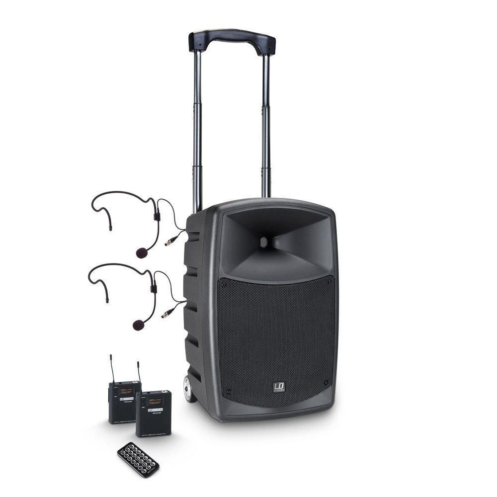 LD Systems ROADBUDDY 10 BPH 2 B5 - Battery-Powered Bluetooth Speaker with Mixer, 2 Bodypack and 2 Headsets LD Systems ROADBUDDY 10 BPH 2 B5 - Battery-Powered Bluetooth Speaker with Mixer, 2 Bodypack and 2 Headsets