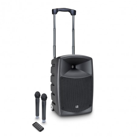 LD Systems ROADBUDDY 10 HHD 2 B5 - Battery-Powered Bluetooth Speaker with Mixer and 2 Wireless Microphones