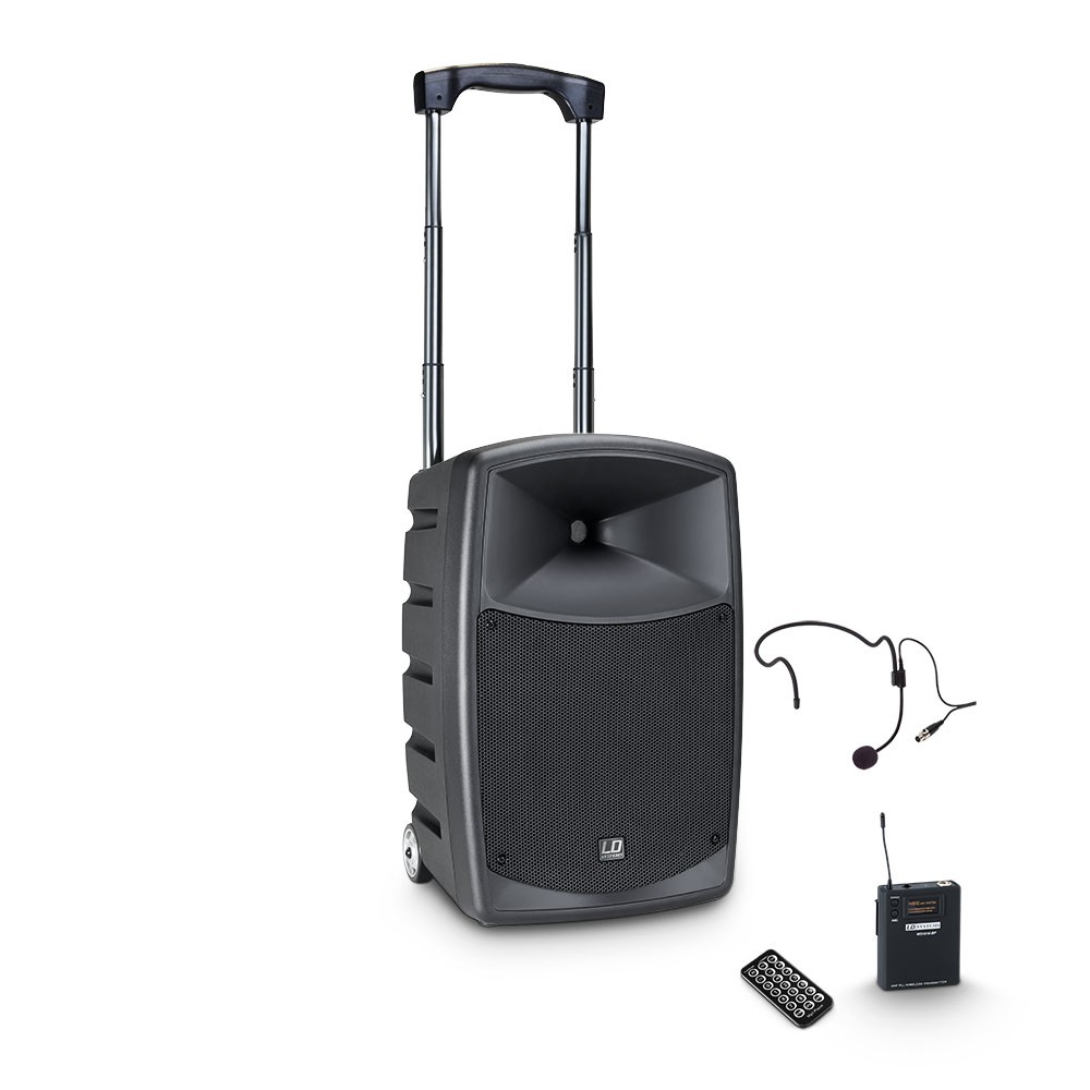 LD Systems ROADBUDDY 10 HS - Zasilana z akumulatorów kolumna Bluetooth z mikserem, nadajnikiem Bodypack i zestawem nagłownym LD Systems ROADBUDDY 10 HS - Zasilana z akumulatorów kolumna Bluetooth z mikserem, nadajnikiem Bodypack i zestawem nagłownym