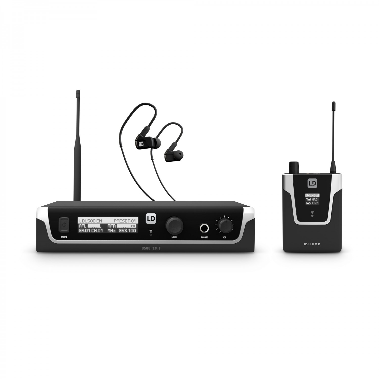 LD Systems U505 IEM HP - In-Ear Monitoring System with Earphones LD Systems U505 IEM HP - In-Ear Monitoring System with Earphones