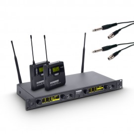 LD Systems WIN 42 BPG 2 B 5 - Bezprzewodowy system mikrofonowy z nadajnikiem Beltpack x 2 i przewodem gitarowym x 2