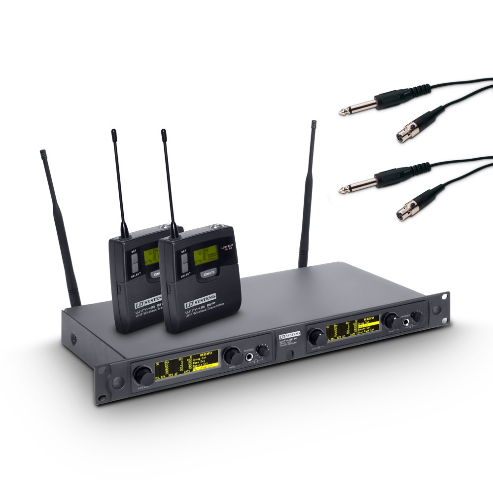 LD Systems WIN 42 BPG 2 B 5 - Bezprzewodowy system mikrofonowy z nadajnikiem Beltpack x 2 i przewodem gitarowym x 2 LD Systems WIN 42 BPG 2 B 5 - Bezprzewodowy system mikrofonowy z nadajnikiem Beltpack x 2 i przewodem gitarowym x 2