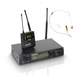 LD Systems WIN 42 BPHH - Bezprzewodowy system mikrofonowy z nadajnikiem Beltpack i zestawem nagłownym w kolorze beżowy
