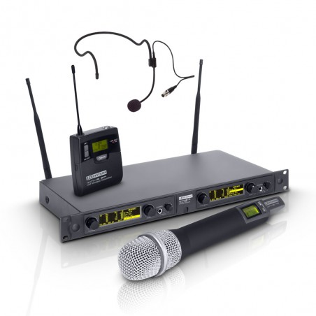 LD Systems WIN 42 HBH2 - Bezprzewodowy system mikrofonowy z mikrofonem dynamicznym i zestawem nagłownym  