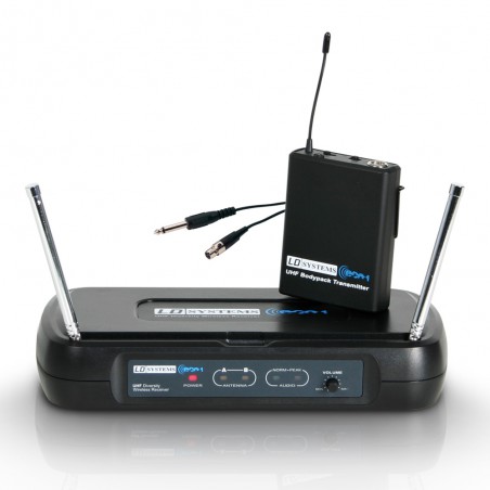 LD Systems ECO 2 BPG 3 - Bezprzewodowy system mikrofonowy z nadajnikiem Beltpack i kablem gitarowym  