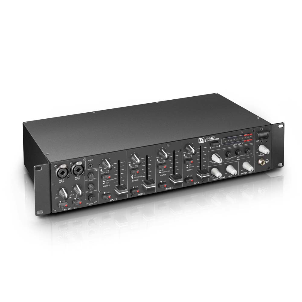 LD Systems ZONE 423 - 2-strefowy mikser 19, 2U LD Systems ZONE 423 - 2-strefowy mikser 19, 2U